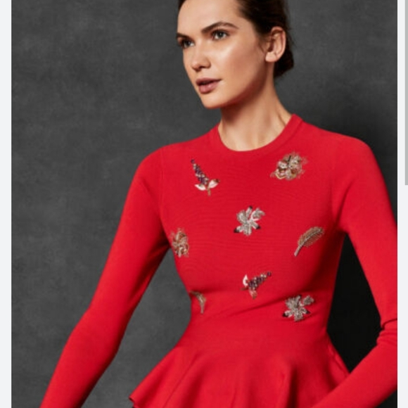 🍒NWT🍒 TED BAKER EMBELLISHED JUMPER - Picture 2 of 4